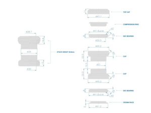 Hlavové složení RITCHEY Comp External Cups 1-1/8