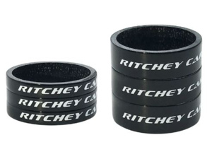 Hlavové složení RITCHEY Spacers Wcs Carbon Black Ud Glossy 1-1/8 3X5mm + 3X10mm -